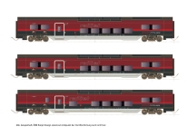 Hobbytrain H25402 - N - 3-tlg. Personenwagen-Set Railjet DANI, 4-tlg. ÖBB, Ep. VI<br>Set 2